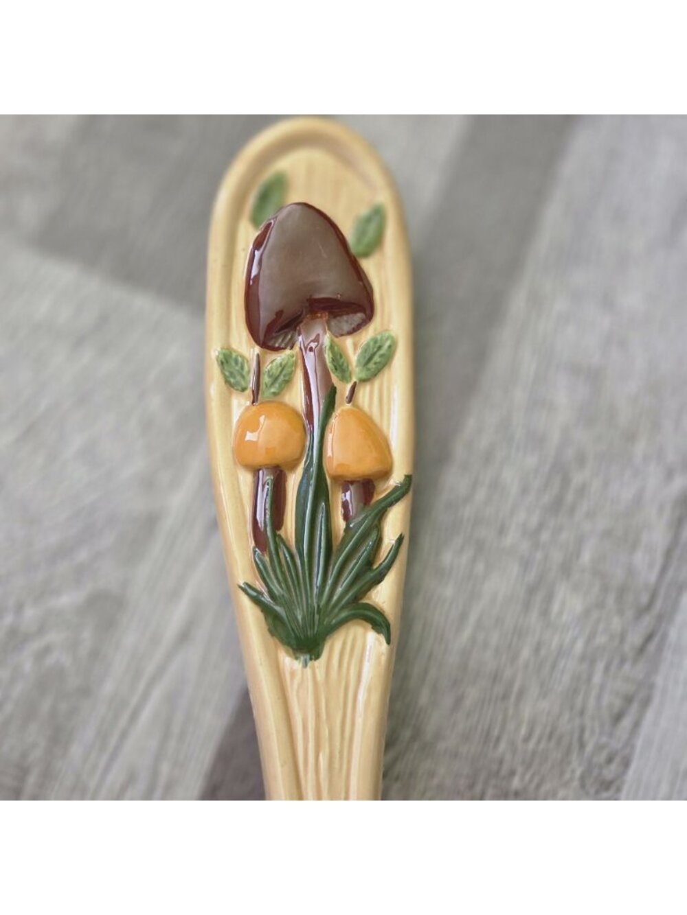 Arnel's 1970s Mushroom Ceramic Wall Ladle Cottagecore Kitchen Decor Boho - Picture 3 of 12